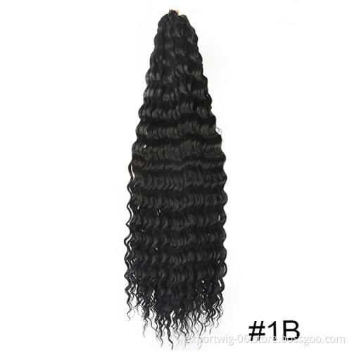 30 Inch Soft Long Water Wave Crochet Hair Afro Marely Kinky Synthetic Braiding Hair Natural Wavy Ombre Blonde Hair Extensions